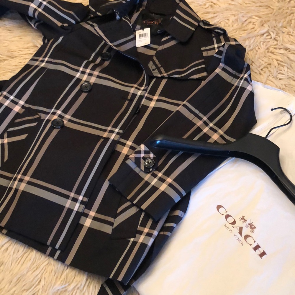 NWT-Coach Double Breasted PeaCoat-Lightweight-S - Picture 15 of 16